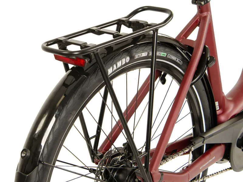 2022 Raleigh Motus Tour Lowstep Hub Gear Electric Bike in Red-2